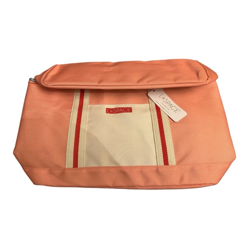 l*space Pink Canvas Tote Bag with Striped Handles - Picture 4 of 6
